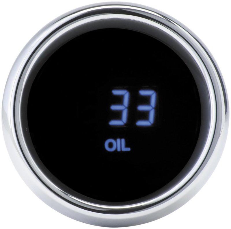 Dakota digital mcl-3000 series oil pressure gauge chr blue for h-d flh flt 96-14