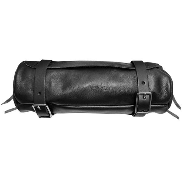 Soft genuine leather motorcycle touring fork tool storage bag made in the usa