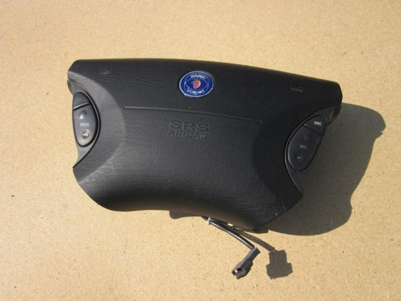 Saab 9-3 9-5 93 95 driver side airbag 99-01 srs black with controls