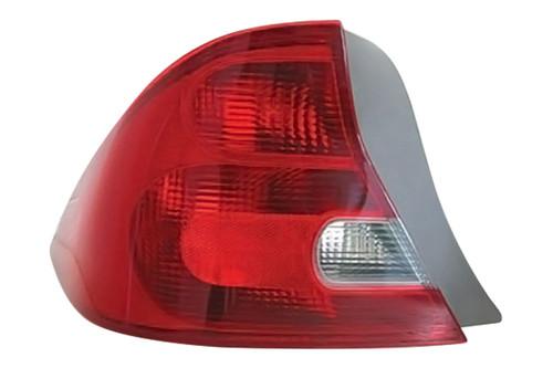 Replace ho2800134 - 01-03 honda civic rear driver side tail light