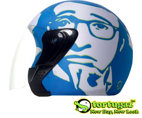 Woody allen style open face motorcycle helmet cover by tortugaz free shipping