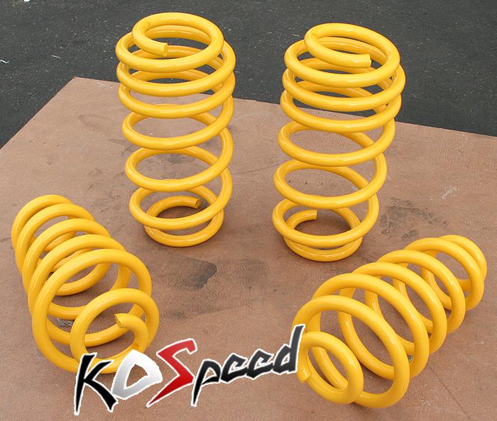 Dna yellow suspension lowering spring/springs 02-05 audi a4 1.5"/1.35" drop rate