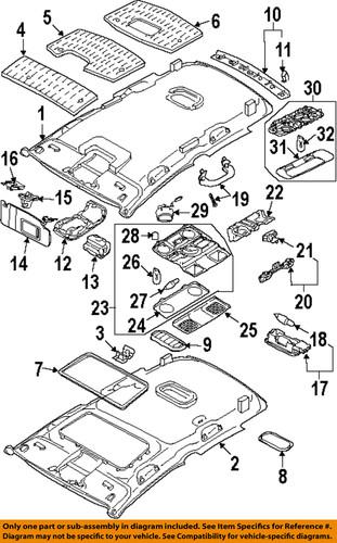 Volkswagen oem 1k0947105py20 interior-roof-front lamp assembly