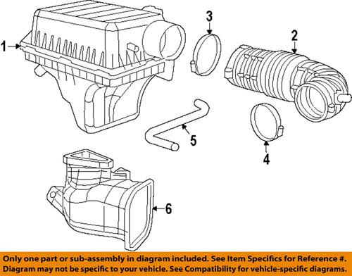 Mopar oem 4861843ab air intake-air cleaner assembly