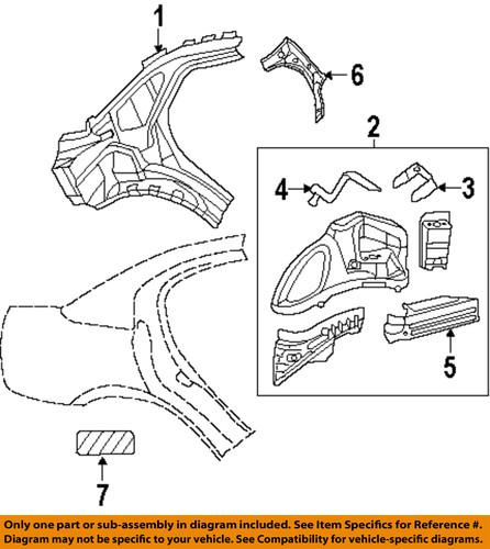 Dodge oem 68034162ac quarter panel-inner panel