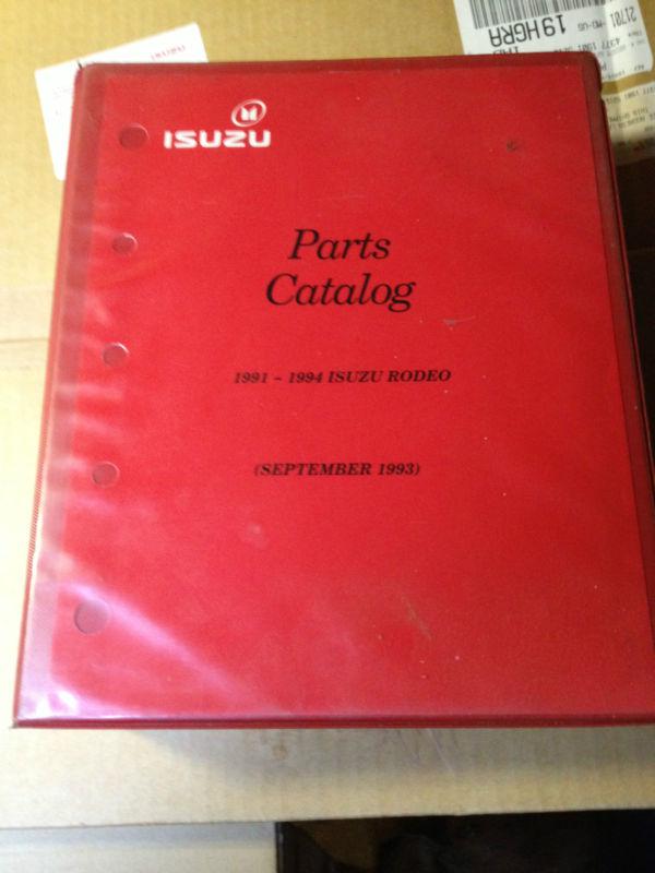 91-94 isuzu rodeo illustrated service parts catalog manual oem huge binder 