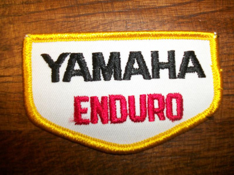 Yamaha enduro patch vintage embroidered 1970s nos cross country dirt offroad 