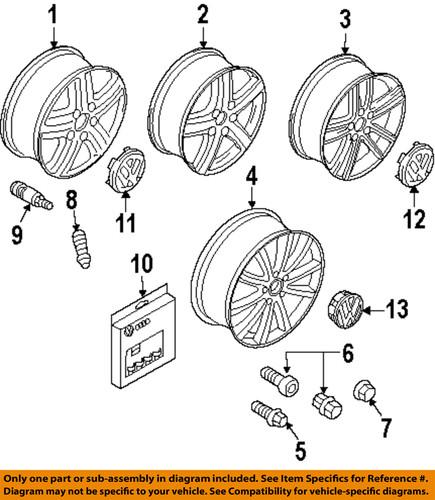 Volkswagen oem 7l6601149brvc wheels-center cap