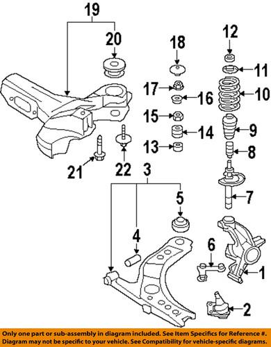 Volkswagen oem 1j0407175b front suspension-lower control arm lock plate