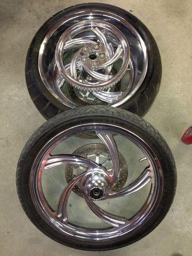 Arlen ness wheels. 300 rear 21 front