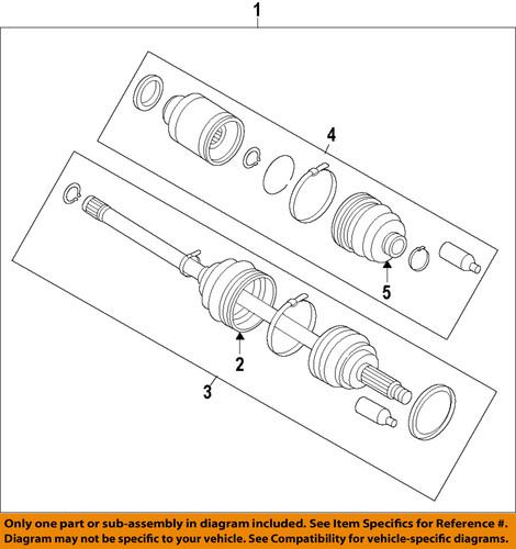 Subaru oem 28321aj011 cv axle shaft/cv half-shaft