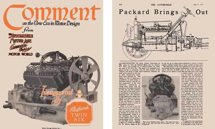 Packard 1915 twin six - automobile motor age - comment on the new era in motor d