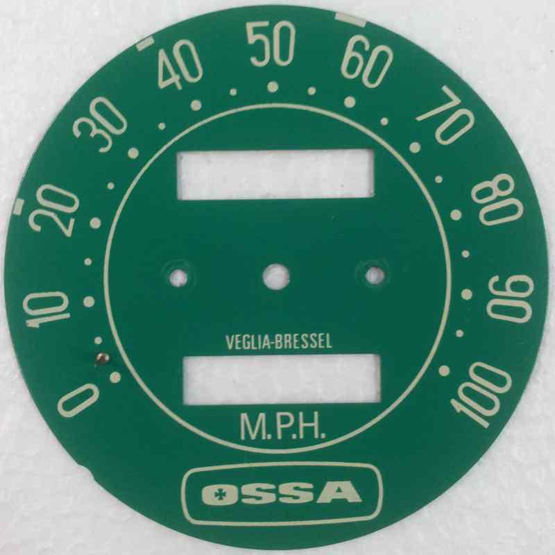 Ossa enduro, pioneer, superpioneer, e-73, sdr speedometer dial face