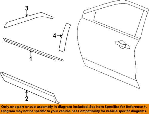 Ford oem bb5z7827742a front door-black out tape