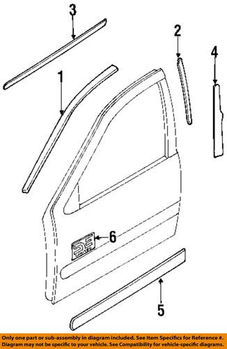 Nissan oem 8087140u61 front door-body side molding