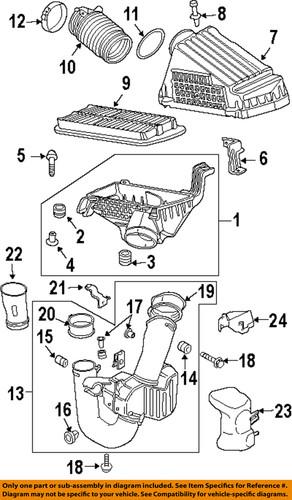 Acura oem 17230rdaa00 air intake-resonator assembly