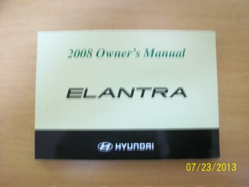 2008 hyundai elantra    owners manual