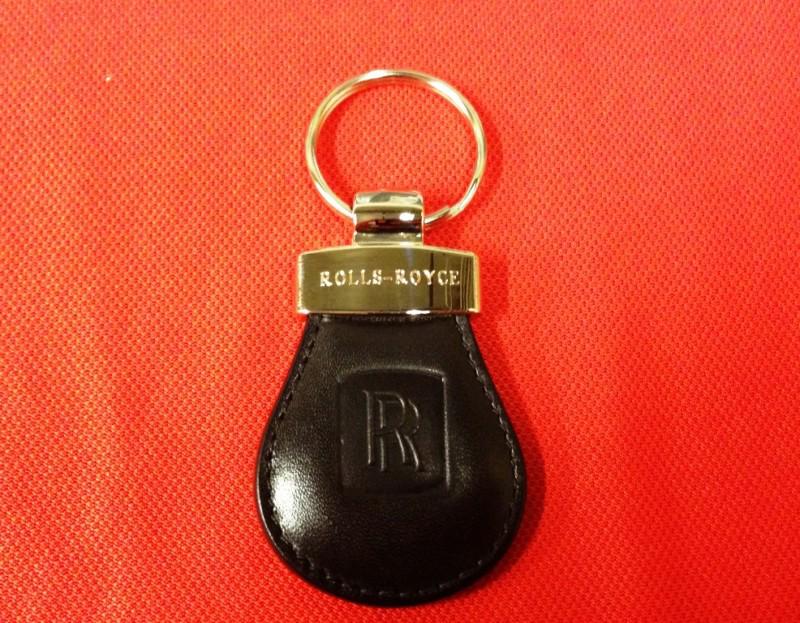 Rolls royce key fob/chain black leather.