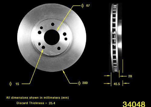 Bendix prt1650 front brake rotor/disc-disc brake rotor