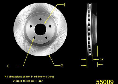 Bendix prt1897 front brake rotor/disc-disc brake rotor