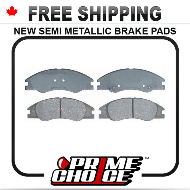 New premium complete set of front metallic disc brake pads with shims