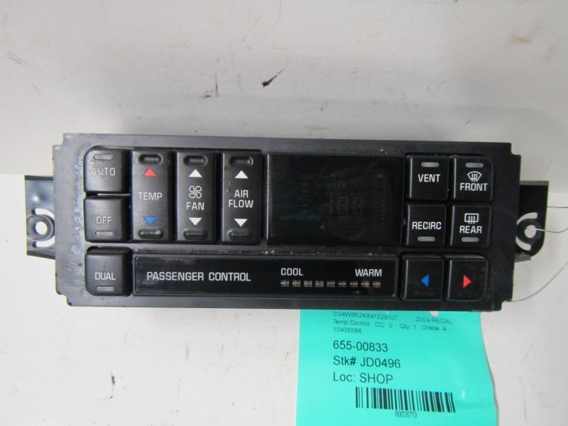 00 01 02 03 04 buick regal temperature control atc cj2 120713