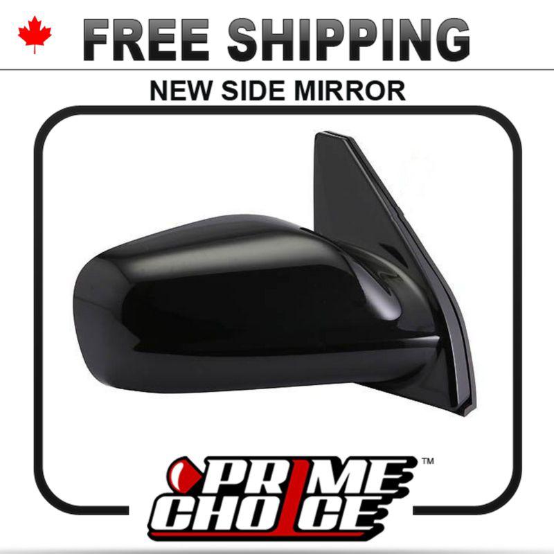 New manual gloss black passenger side view mirror 03-08 toyota matrix right door