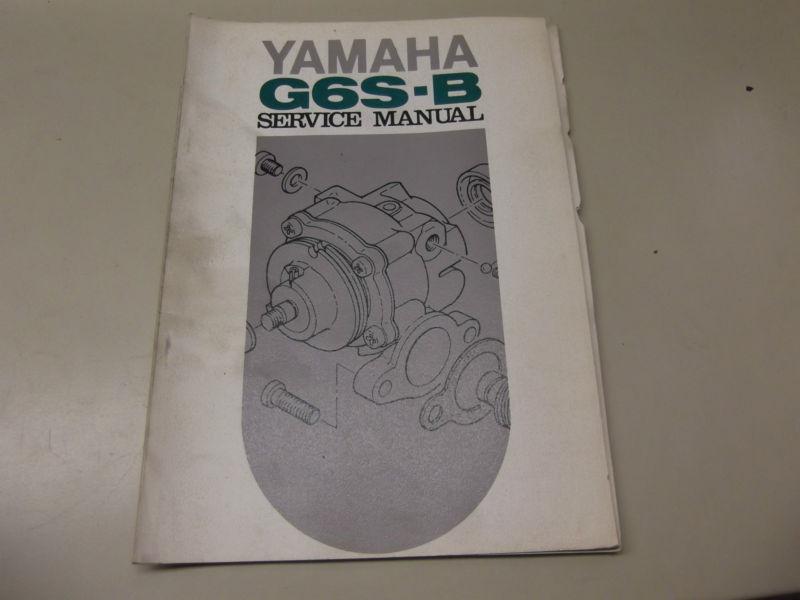 Yamaha g6s-b service manual yamaha motor co.,ltd motorcycle literature