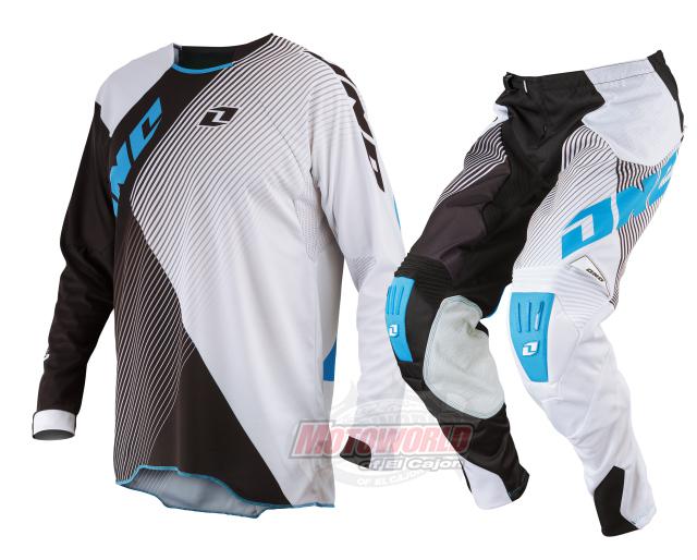 2014 one industries gamma pant & jersey czar black cyan combo mx sx desert