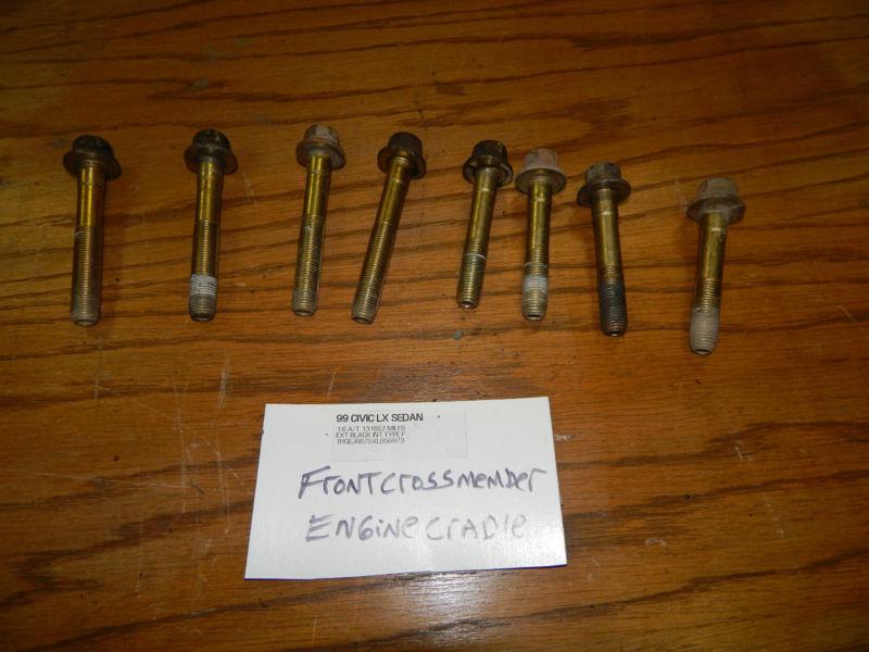 96 97 98 99 00 honda civic engine cradle front crossmember mounting bolt set