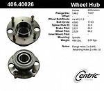 Centric parts 406.40026 rear hub assembly