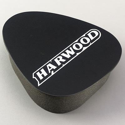 Harwood hood scoop plug black foam harwood logo 7.5 in. x 8.5 in. each 1997