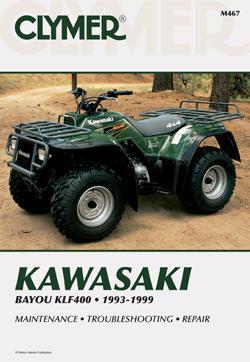 Clymer shop repair manual fits kawasaki klf400 1993-1999