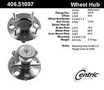 Centric parts 406.51007e rear hub assembly