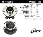 Centric parts 407.39001 rear hub assembly