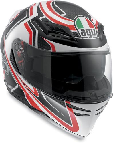 New agv horizon racer full-face adult helmet, red/white, med/md