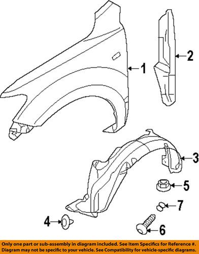 Hyundai oem 868100w200 fender liner