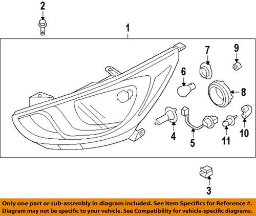 Hyundai oem 921730u000 headlamp-headlamp assembly clip