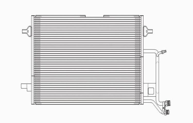 Replacement ac condenser 98-01 volkswagen passat 96-02 audi a4 s4 8d0260403c