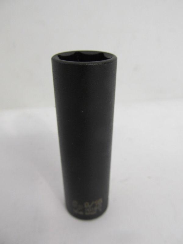 Grey pneumatic, 1018d, 9/16", 3/8" drive, 6 points, deep impact socket