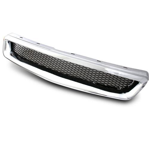 1999-2000 honda civic type-r classic chrome  mesh front hood grille grill