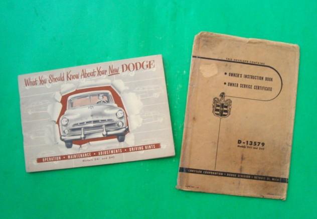 Original 1951 dodge owner manual w/ original card sleeve looks unused nos?? wow