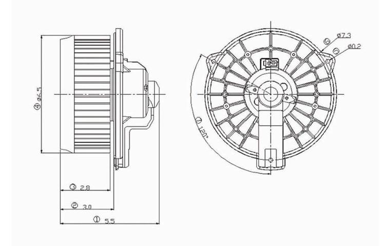 Replacement blower motor assembly 03-07 honda accord 04-08 acura tl 79310sdna01