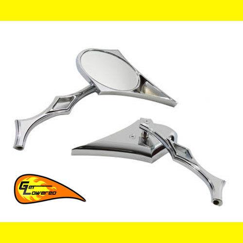 Spike diamond mirrors harley motorcycle sportster dyna