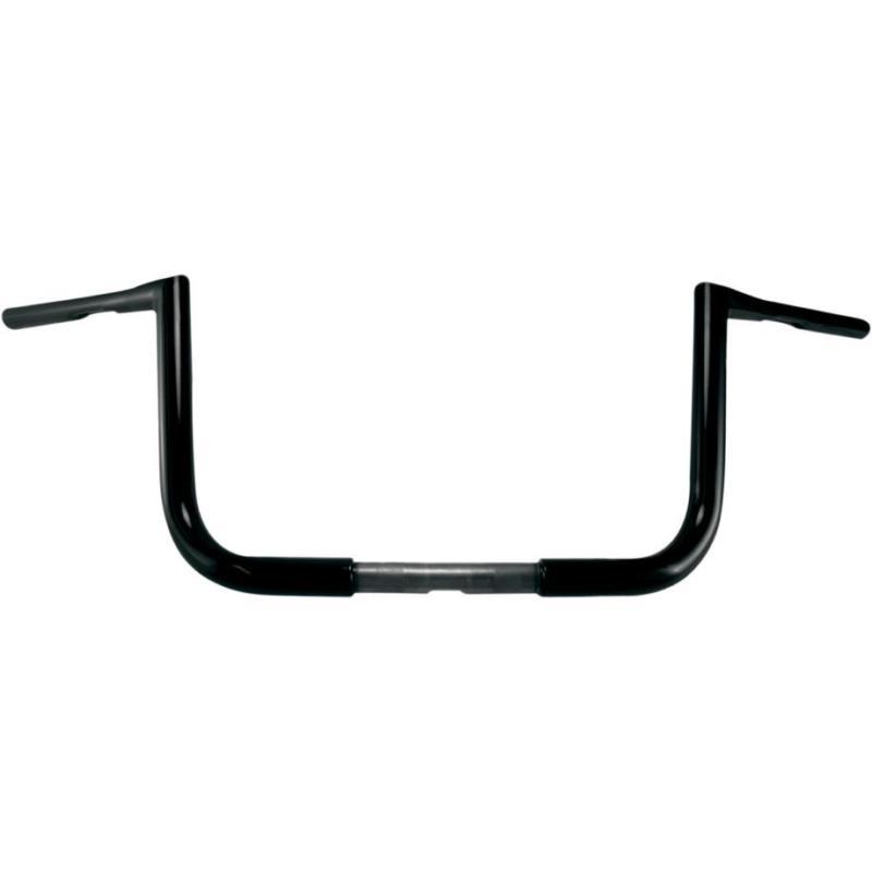 Todds cycle 1 1/4in. strip handlebars - 10in. rise - gloss black  0601-1464