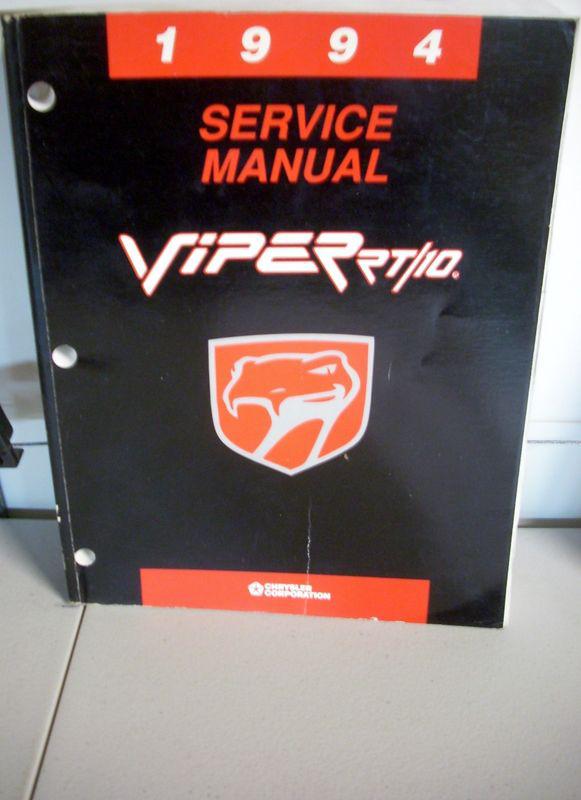 1994 dodge viper r/t 10 service shop repair manual book