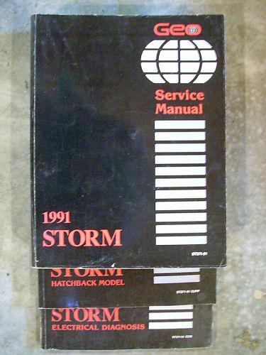 1991 91 geo storm service shop repair manual book