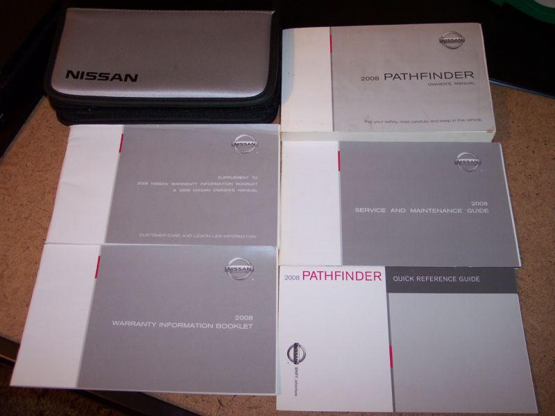 2008 nissan pathfinder owners manual guide and case--b0183