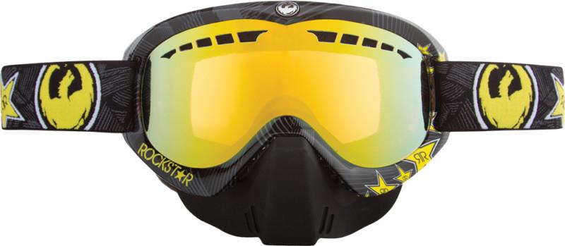 Dragon alliance mdx snow goggles new rockstar/gold ion lens medium