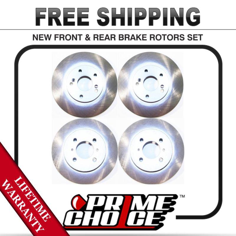 Set (4) new front and rear brake disc rotors with lifetime warranty